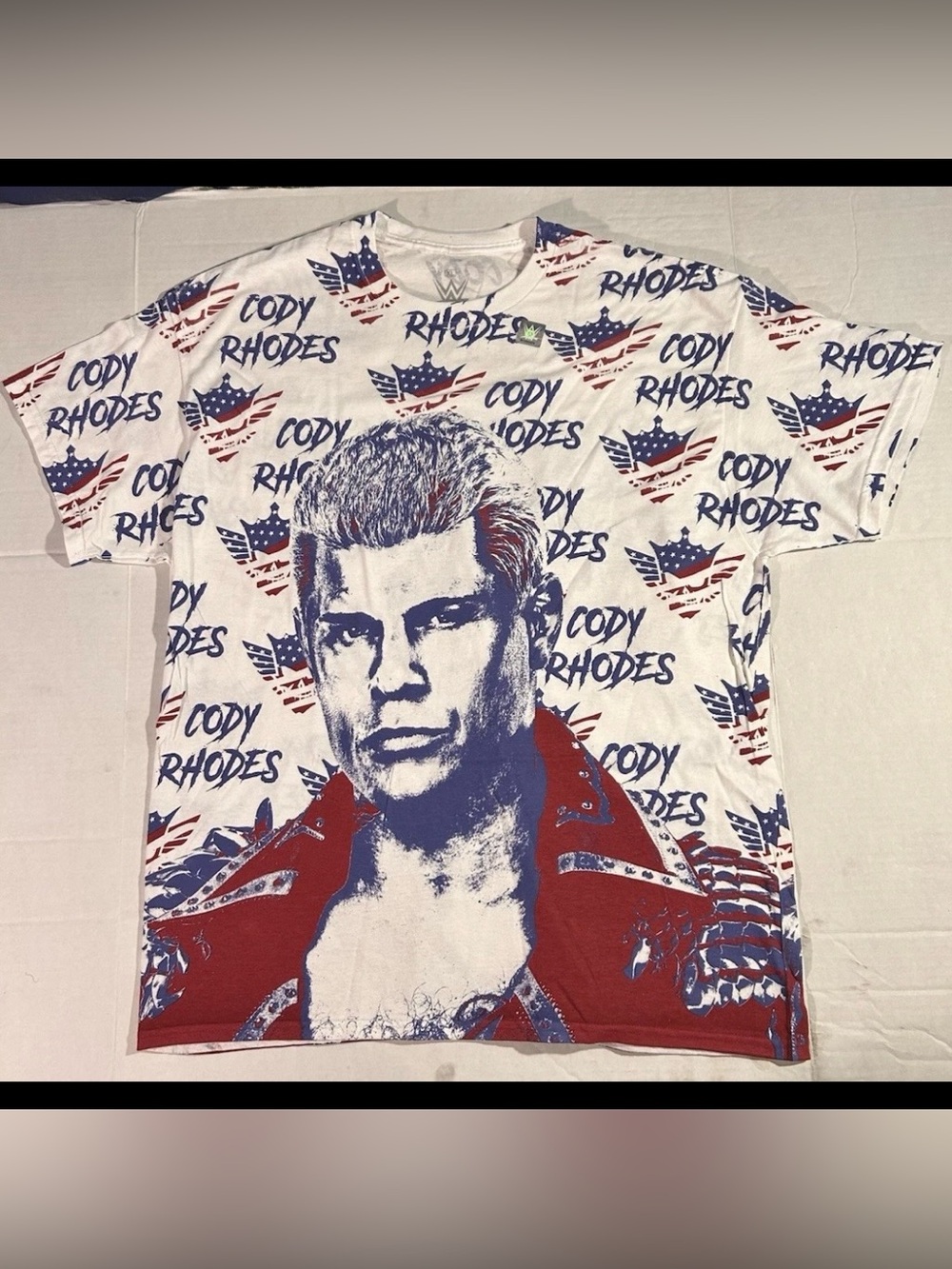 WWE Cody Rhodes Ripple Junction All Over Print T-Shirt White Mens XL New